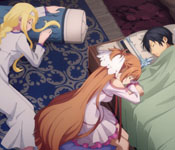 alice and asuna sleeping in kirito's room